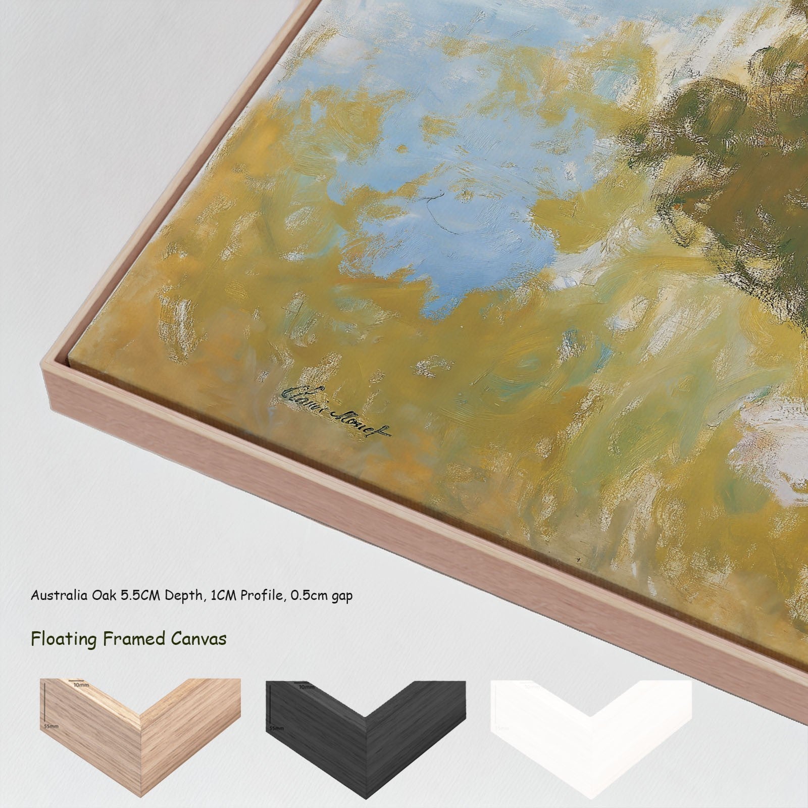 The Water Lily Pond canvas wall art with floating frame options