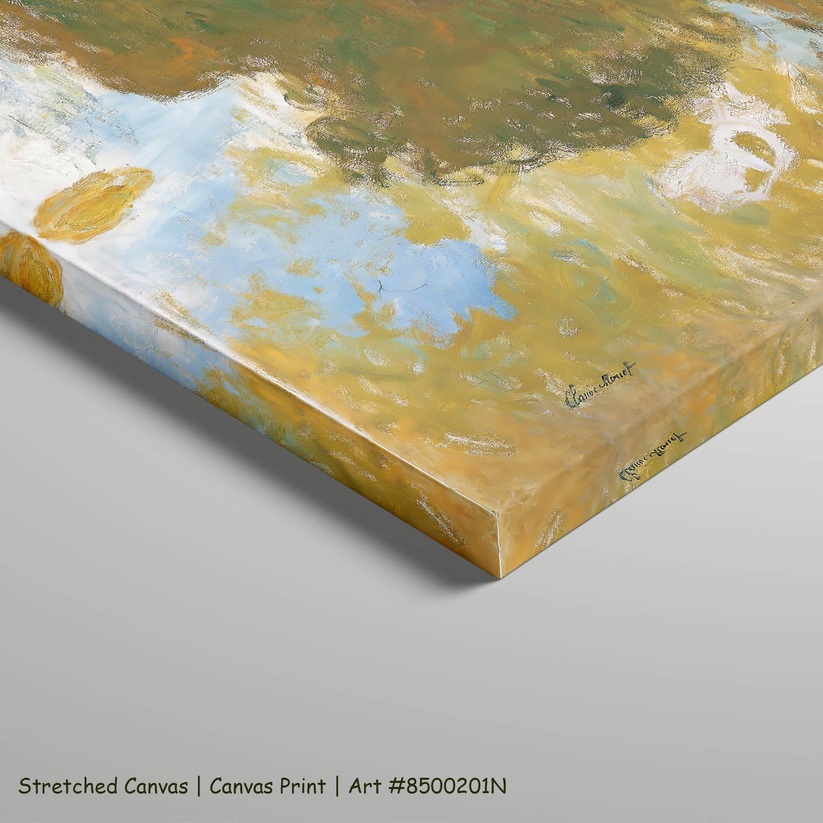 The Water Lily Pond Landscape art on stretched canvas