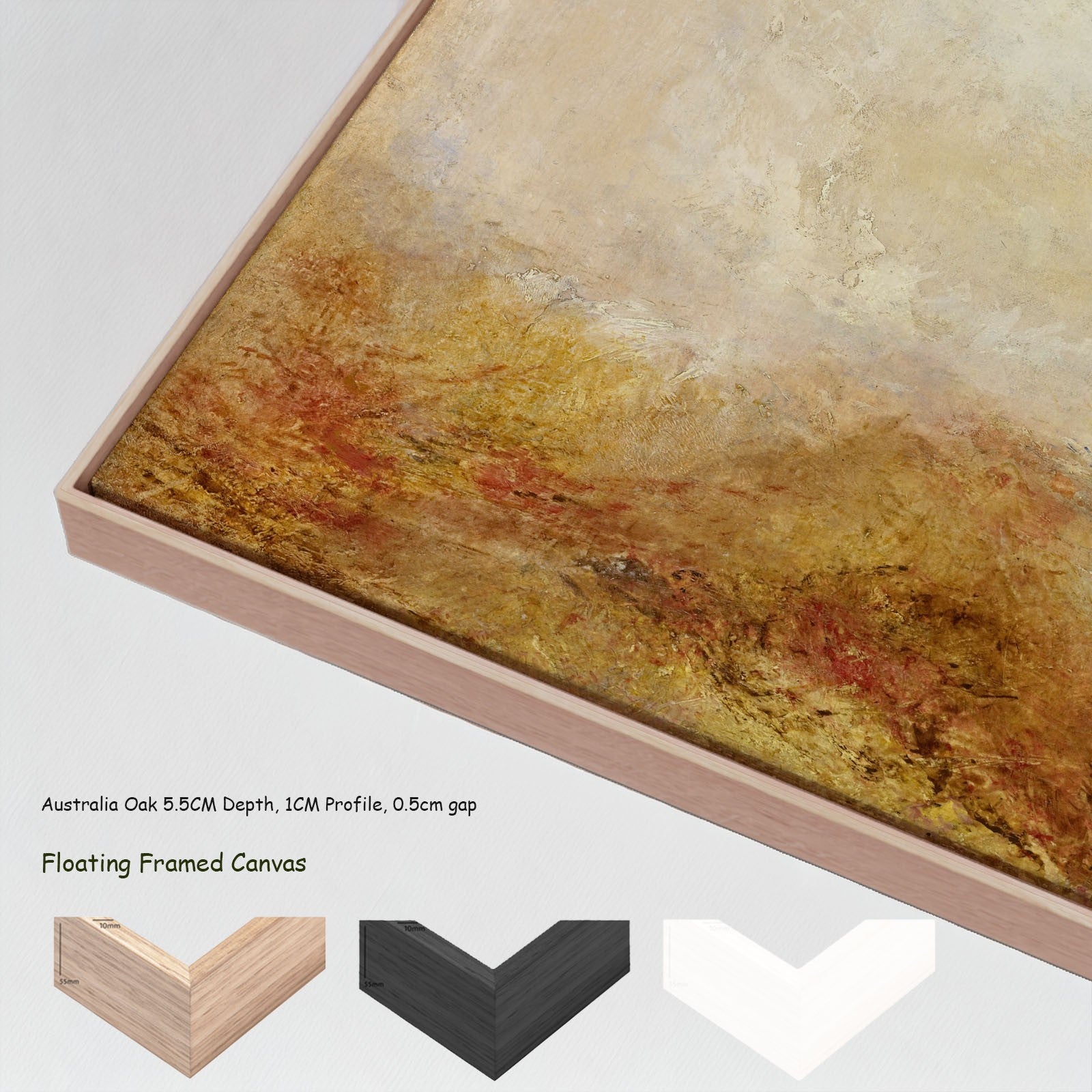 A Mountain Scene, Val d'Aosta canvas wall art with floating frame options