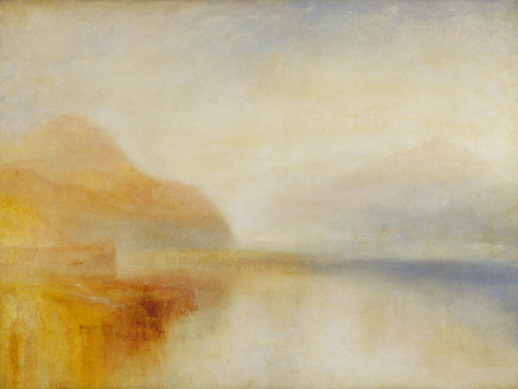 Inverary Pier, Loch Fyne: Morning — Oversized Coastal canvas wall art by J.M.W. Turner