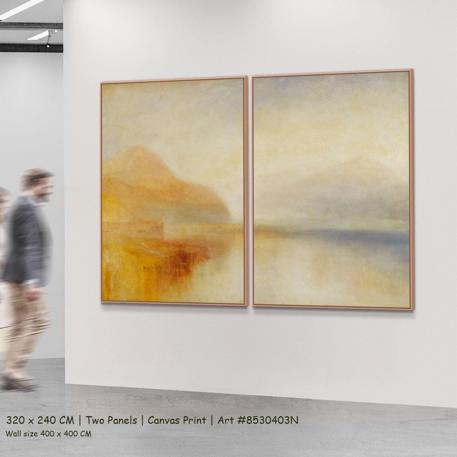 Inverary Pier, Loch Fyne: Morning Coastal two-panel canvas wall art set, 300 × 220 cm