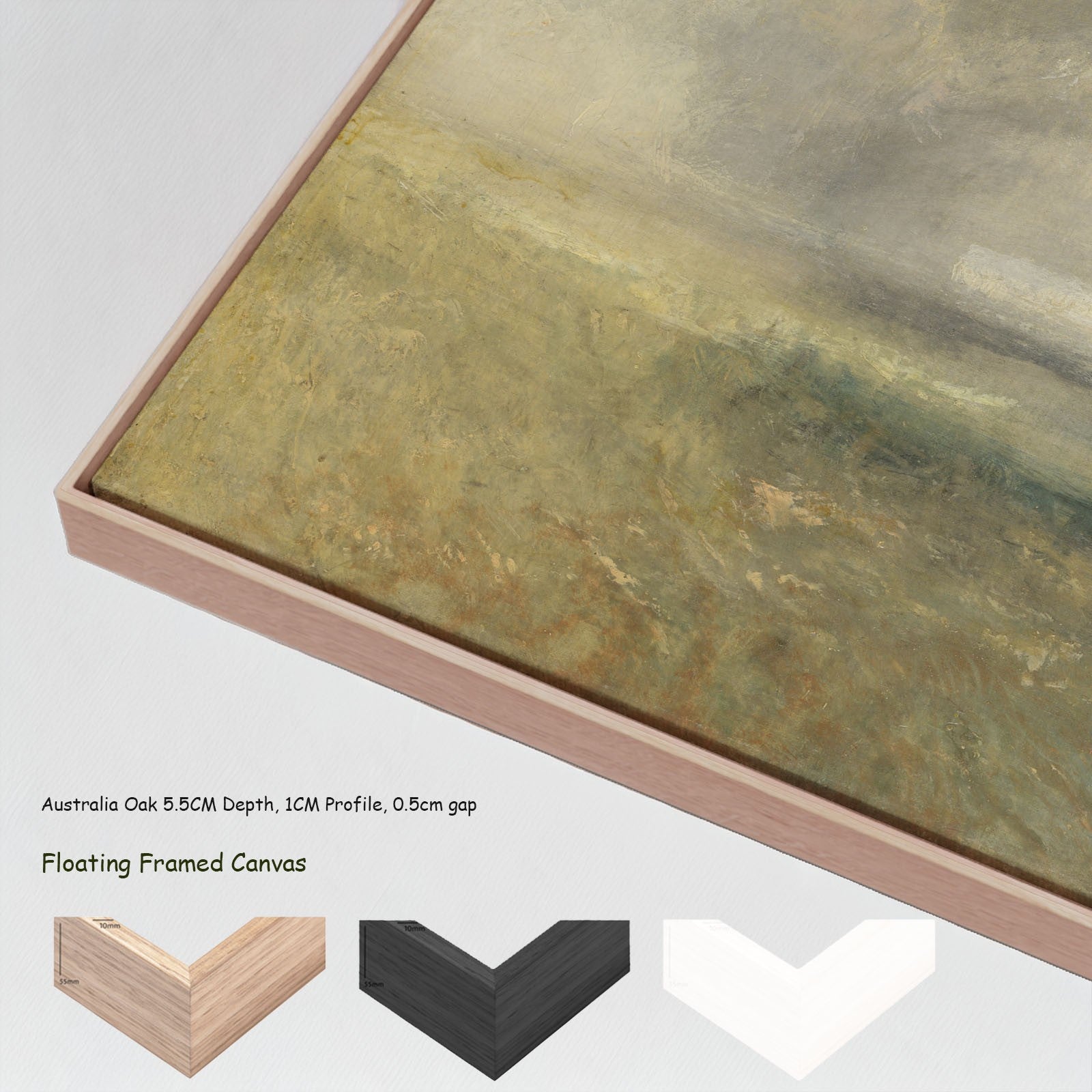 Margate, from the Sea canvas wall art with floating frame options