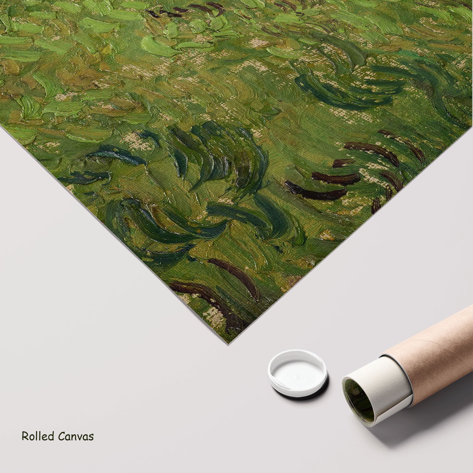 View of the Alpilles by Vincent van Gogh as a large rolled aqua and green Impressionist canvas print