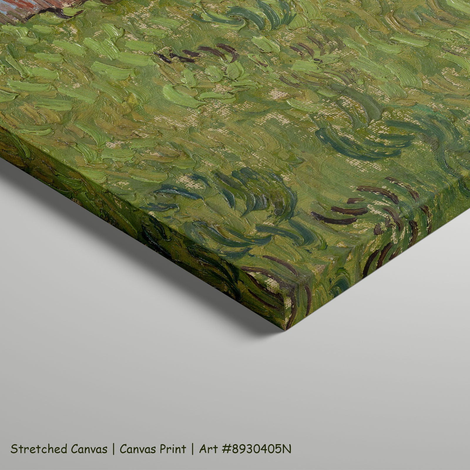 View of the Alpilles by Vincent van Gogh as a large stretched aqua and green Impressionist canvas print