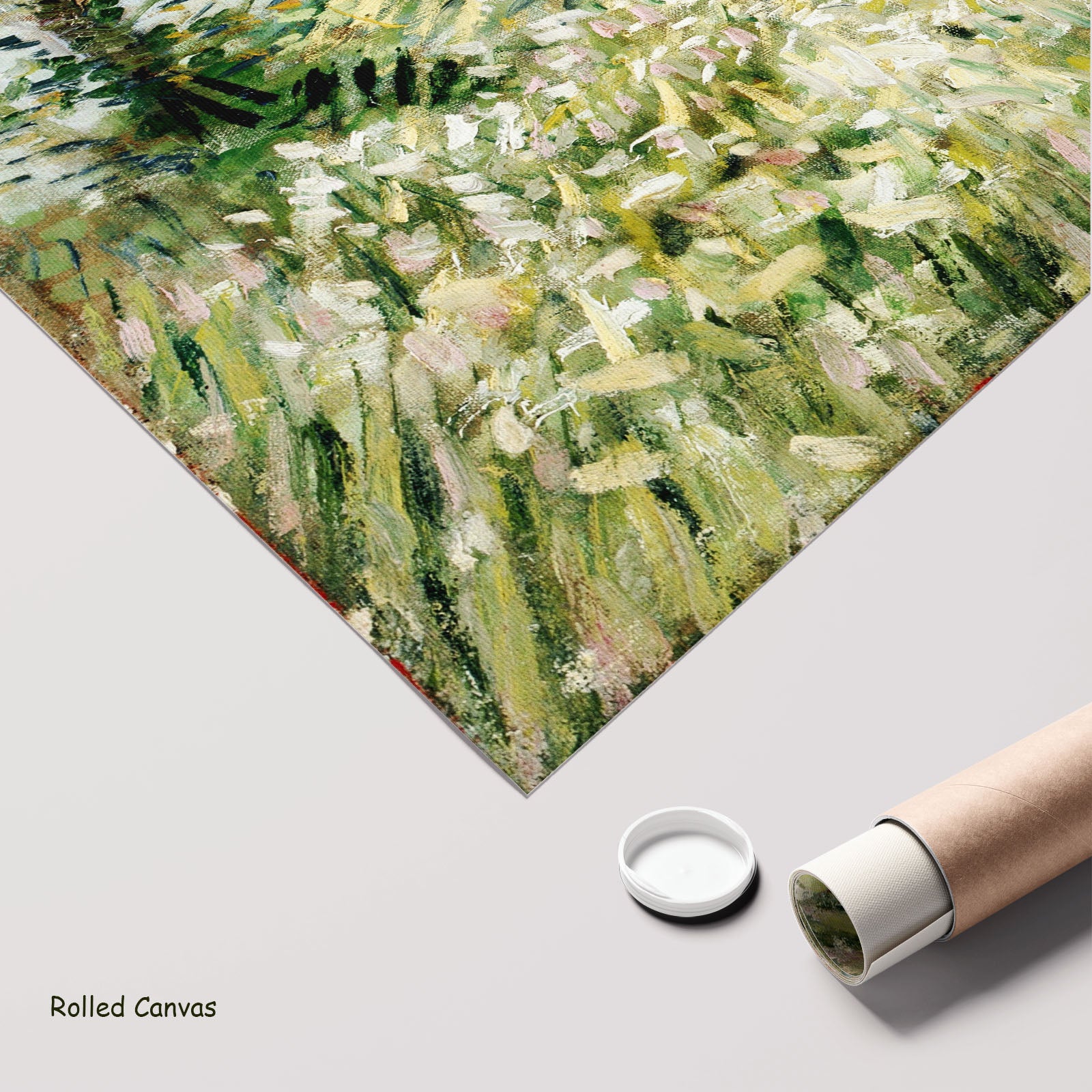 Banks of the Seine with Pont by Vincent van Gogh as a large rolled green and white Impressionist canvas print