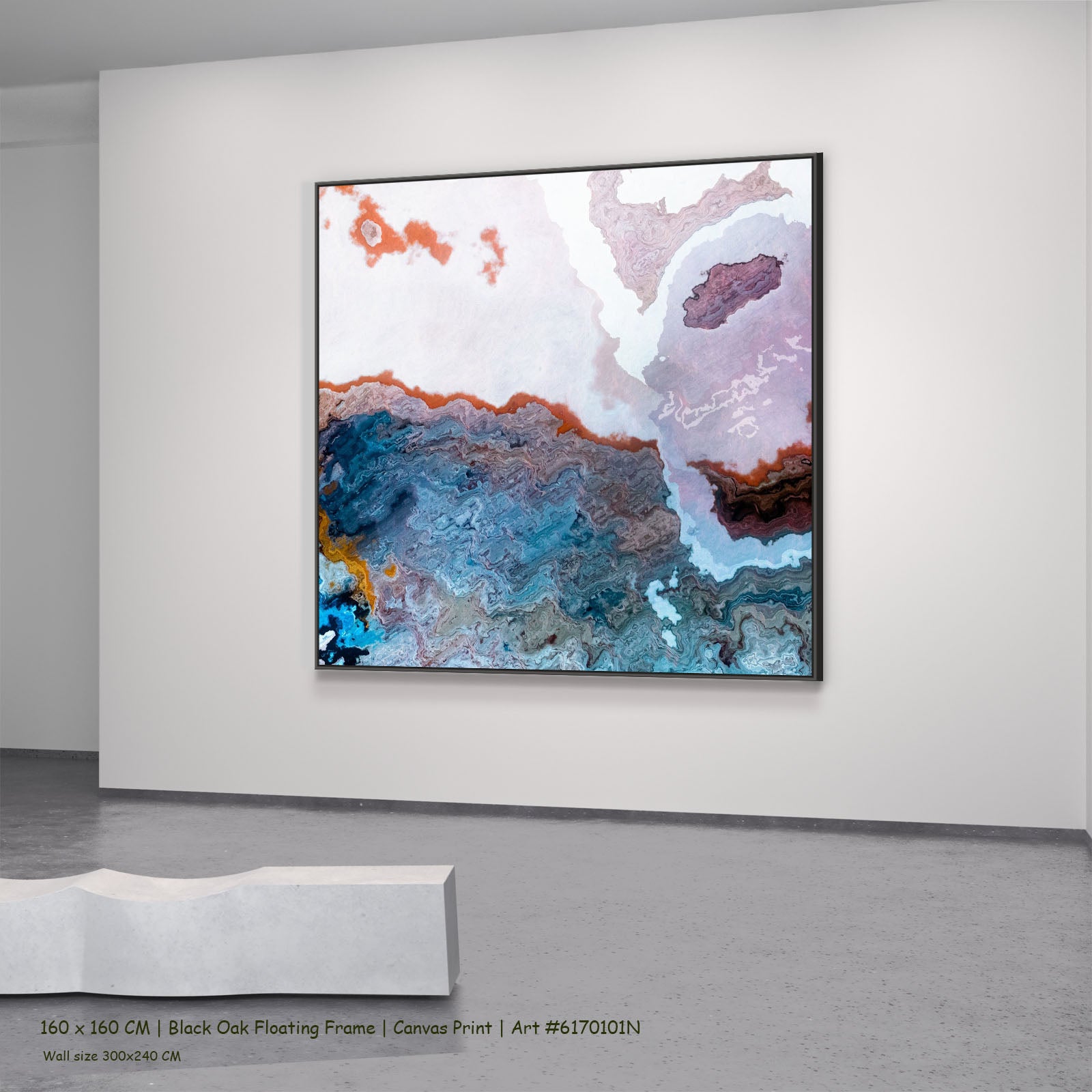 913N — black oak mockup, large canvas print