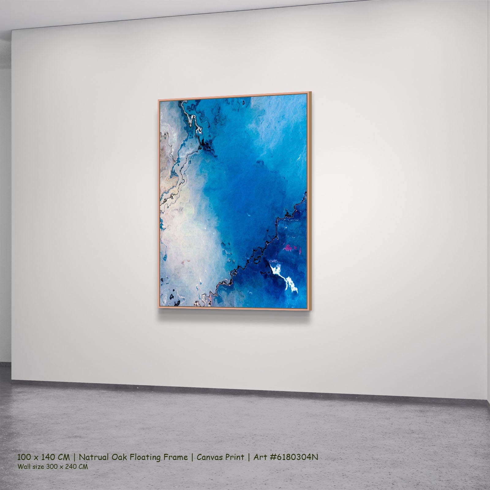 914N — natural oak mockup, large canvas print