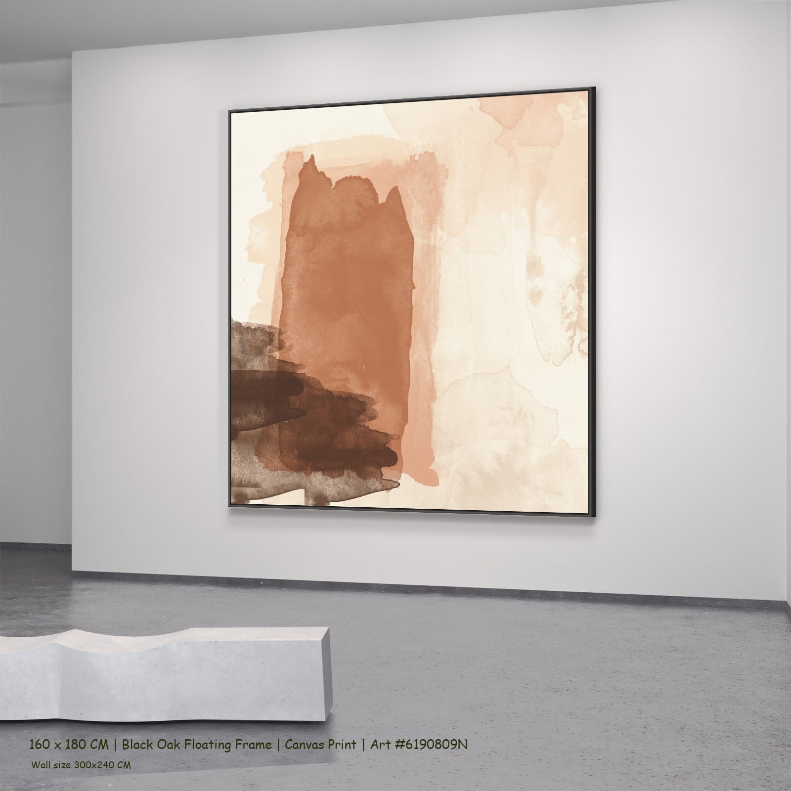 9201N — black oak mockup, large canvas print