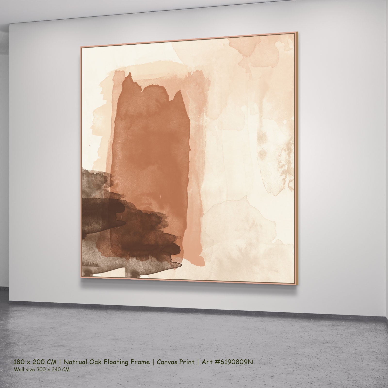 9201N — natural oak mockup, large canvas print