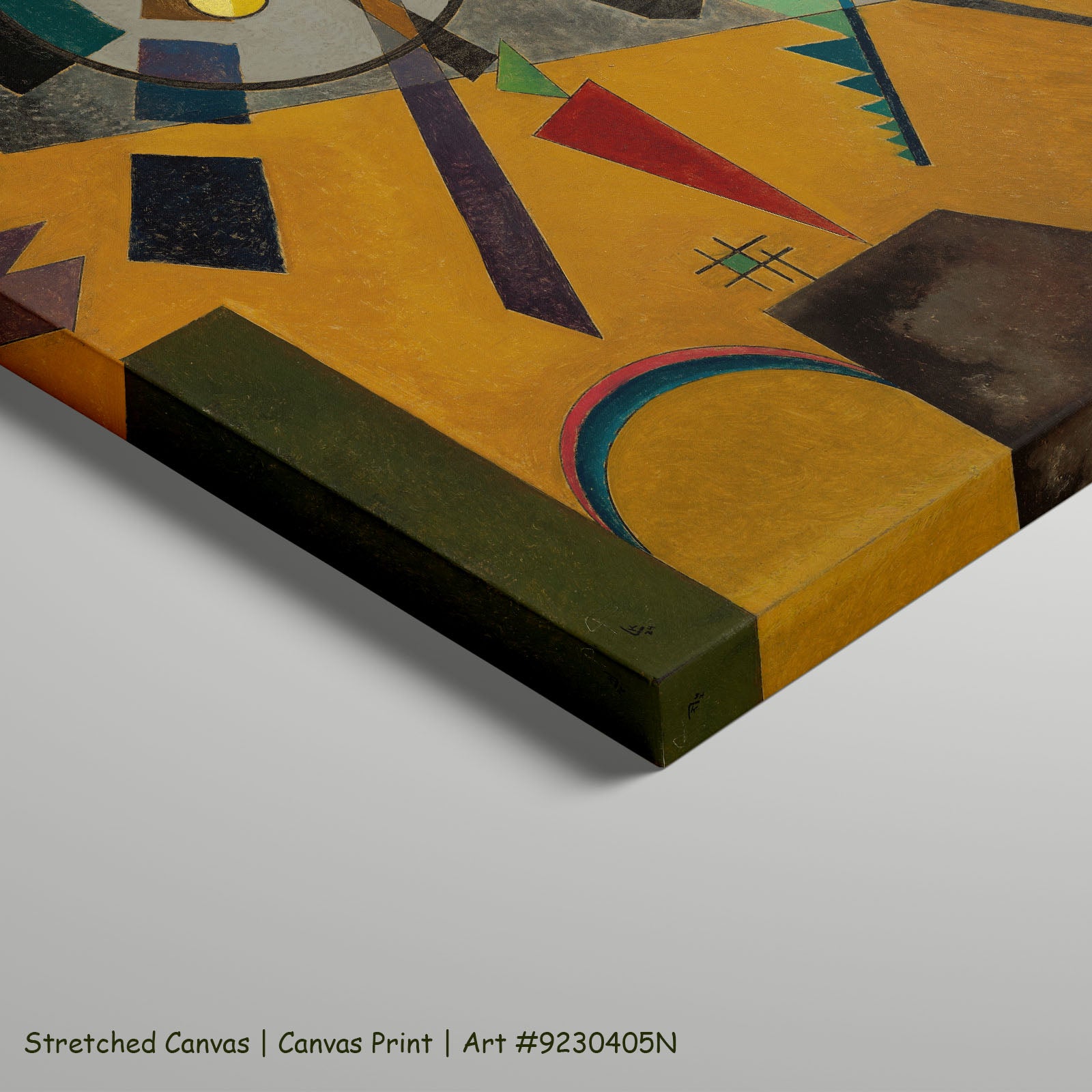 Orange by Wassily Kandinsky as a large stretched gold and grey Colourful Abstract canvas print