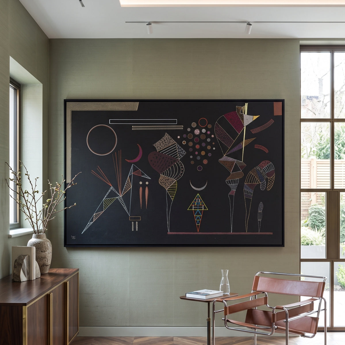 Wassily Kandinsky | Big Abstract Canvas Print | Abstract Composition on Black