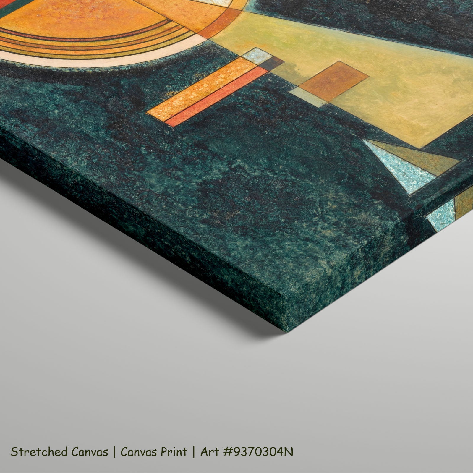 Unstable Compensation by Wassily Kandinsky as a large stretched green and red Abstract canvas print