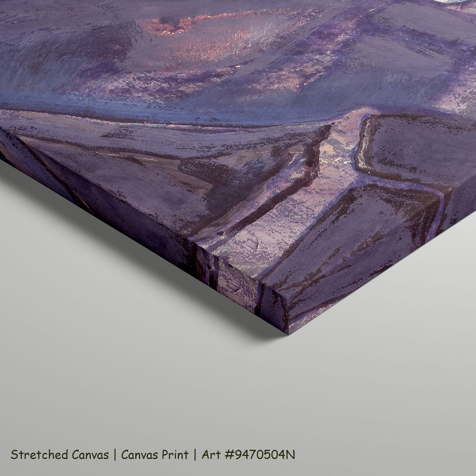 Study of Mountains by Nicholas Roerich as a large stretched purple and white Himalayan Mountain canvas print