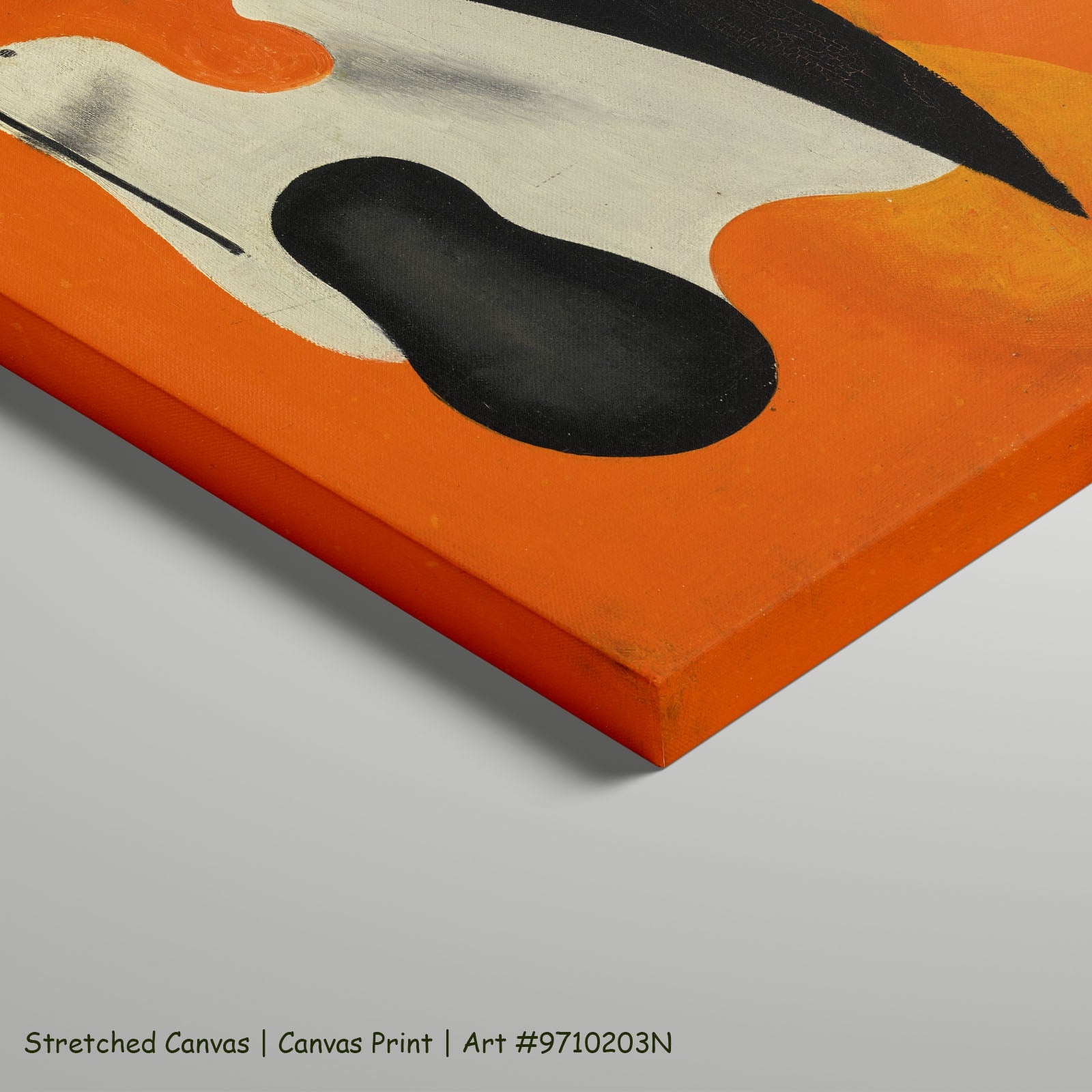 Nature morte à la pipe sur by Fernand Léger as a large stretched orange and black Cubist Abstract canvas print