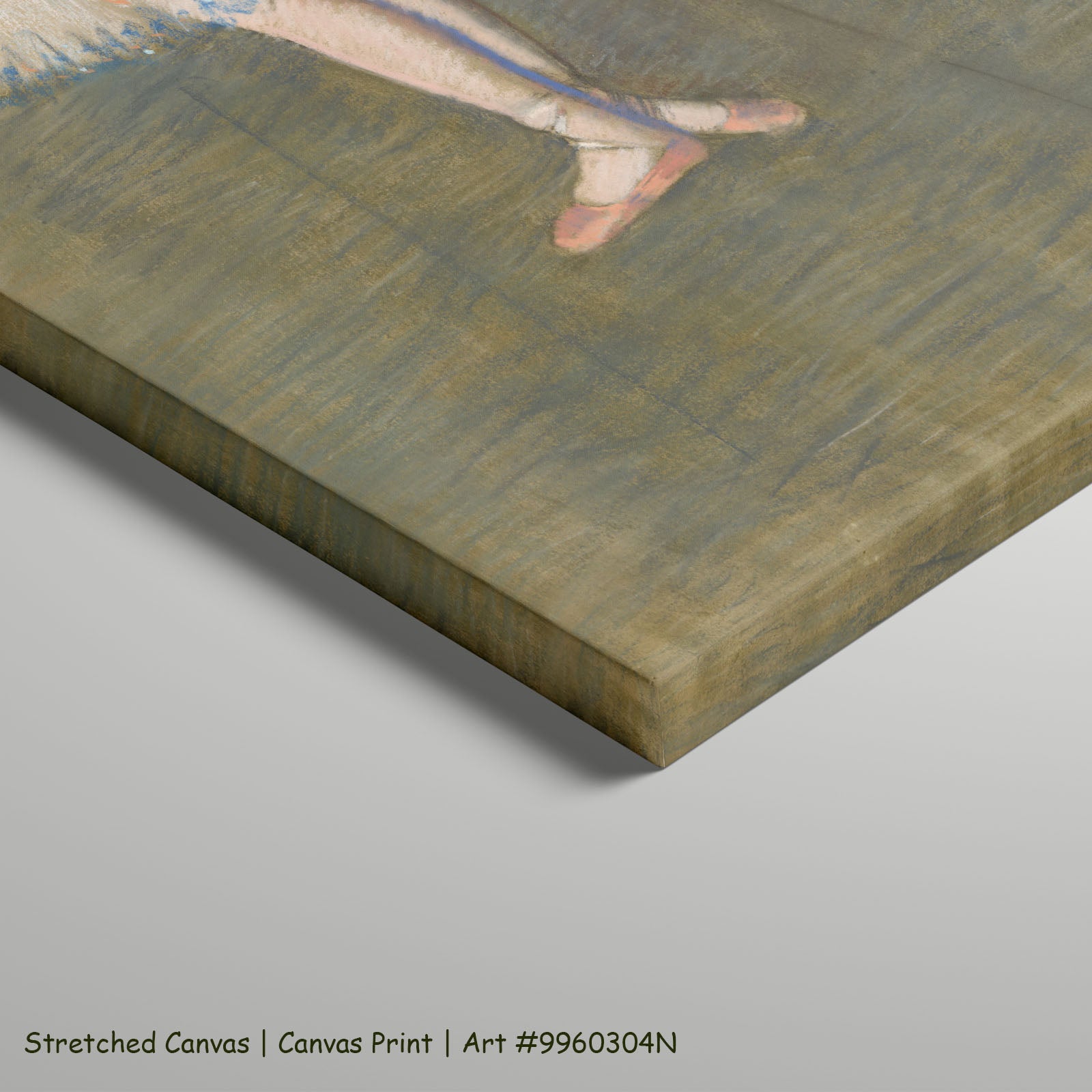 The Star by Edgar Degas as a large stretched olive and pink Impressionist canvas print