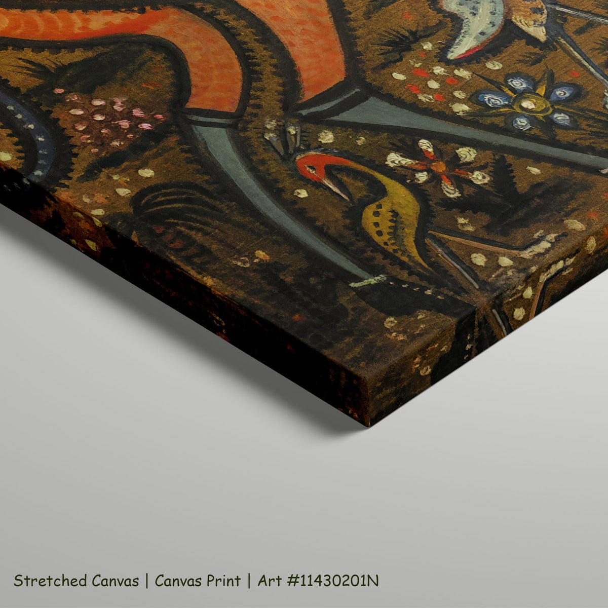 Zwei Fabeltiere by Anita Rée as a large stretched brown and orange Symbolist canvas print