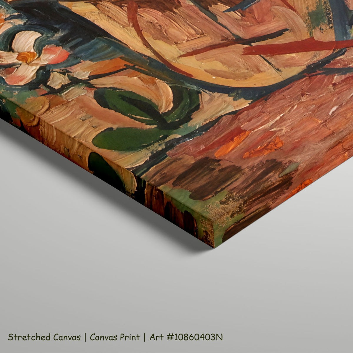 Fakir Taming Snakes by Bohumil Kubišta as a large stretched orange and green Expressionist Abstract canvas print
