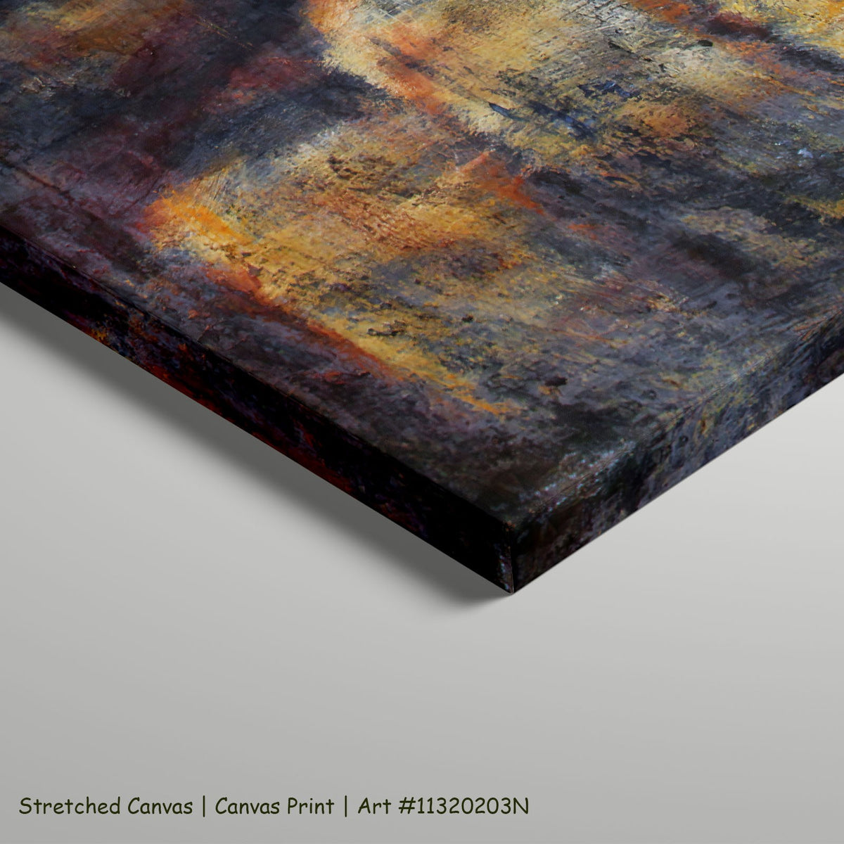 The Temptation of Christ by Christian Rohlfs as a large stretched gold and black Expressionist canvas print