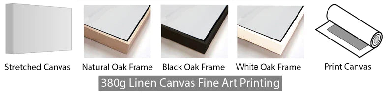 Custom canvas print and oak floating frame shipping example — insured AU delivery