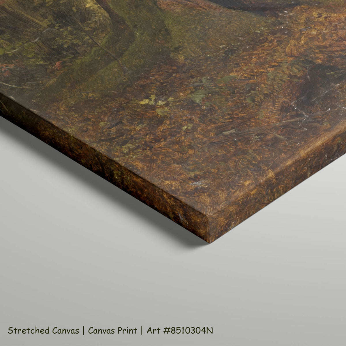 Frederic Edwin Church — In the Woods, Maine Landscape art on stretched canvas