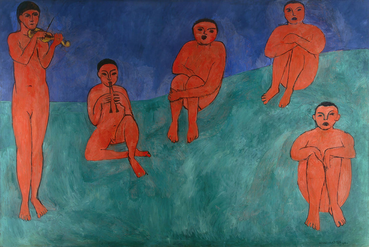 Large red and green Fauvist canvas print of Music by Henri Matisse