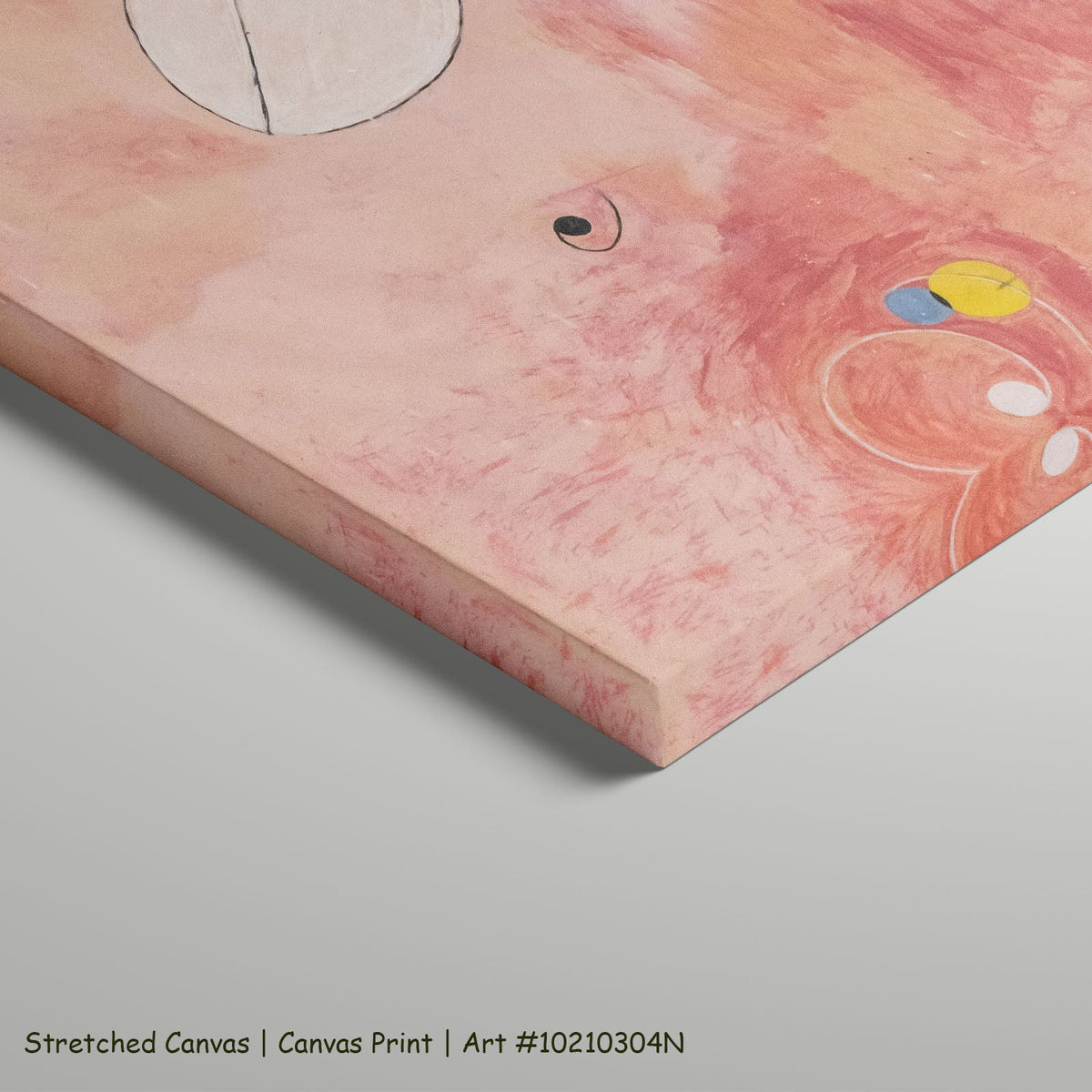 The Ten Largest, No. 9, Old by Hilma af Klint as a large stretched pink and white Abstract canvas print