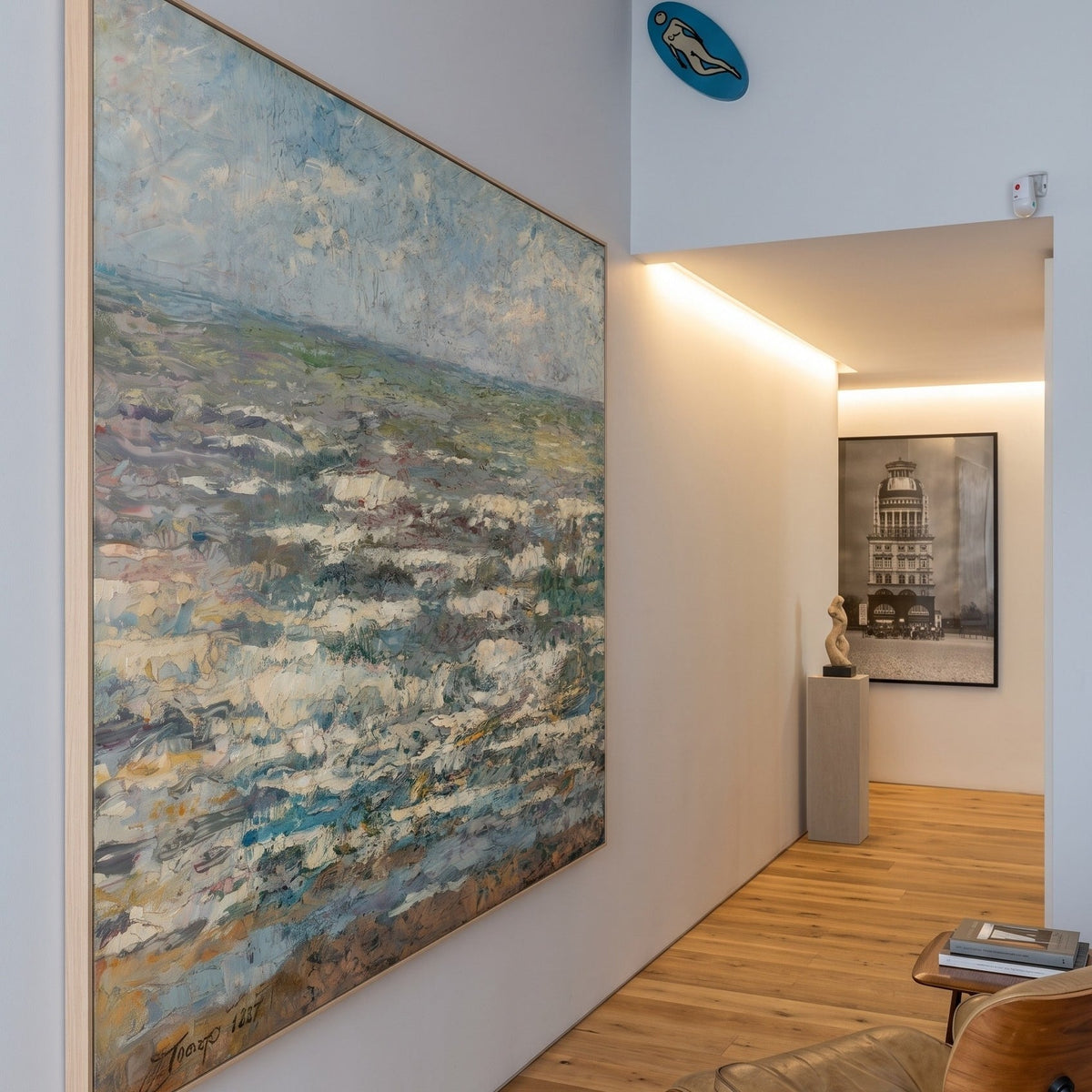 Jan Toorop | Large Green White Seascape Canvas Wall Art | The Sea — room photo 2