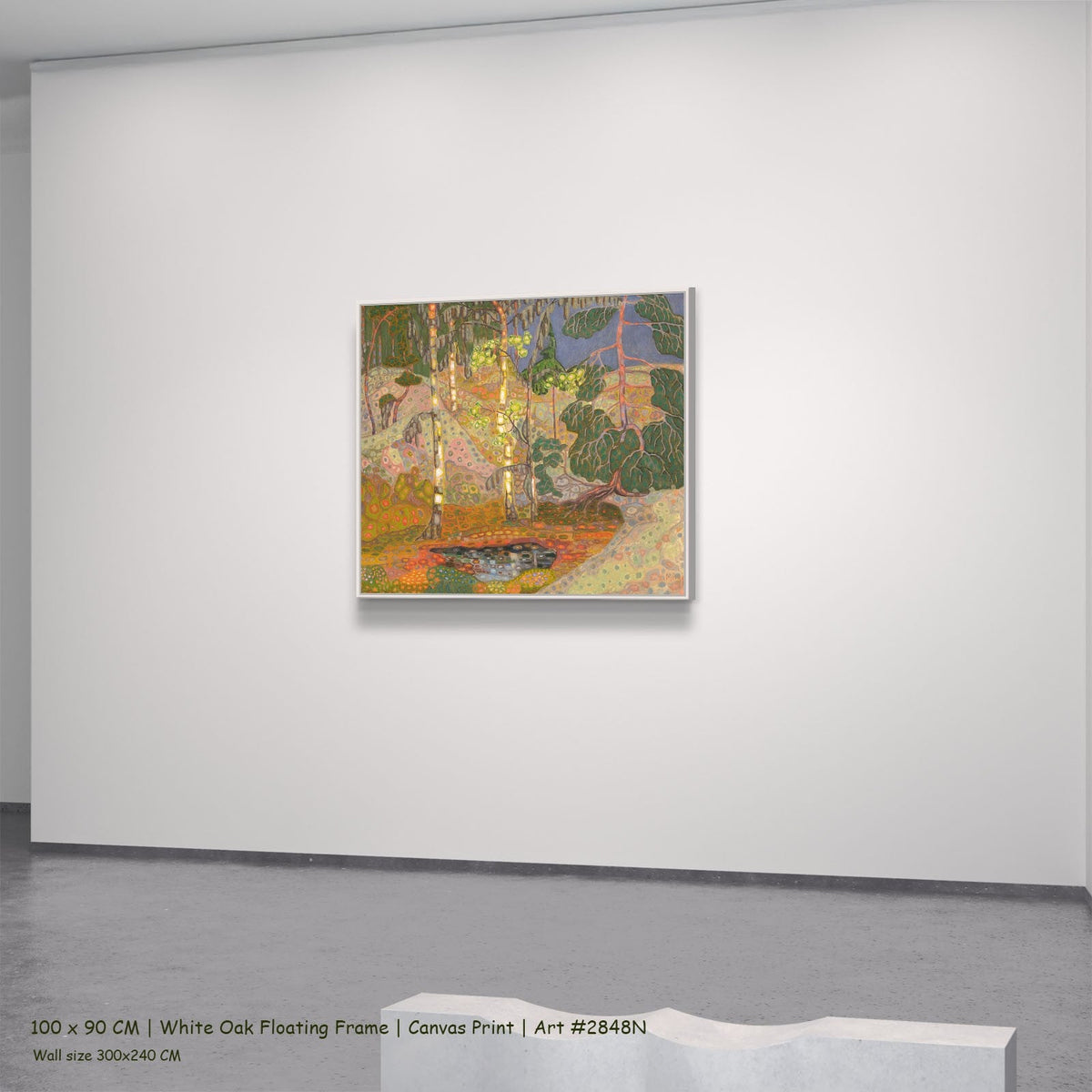 Konrad Mägi, Norwegian Landscape — 100x90 white oak floating frame 1