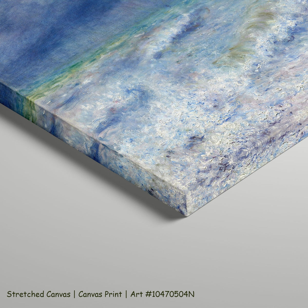 Seascape by Pierre-Auguste Renoir as a large stretched blue and white Impressionist canvas print