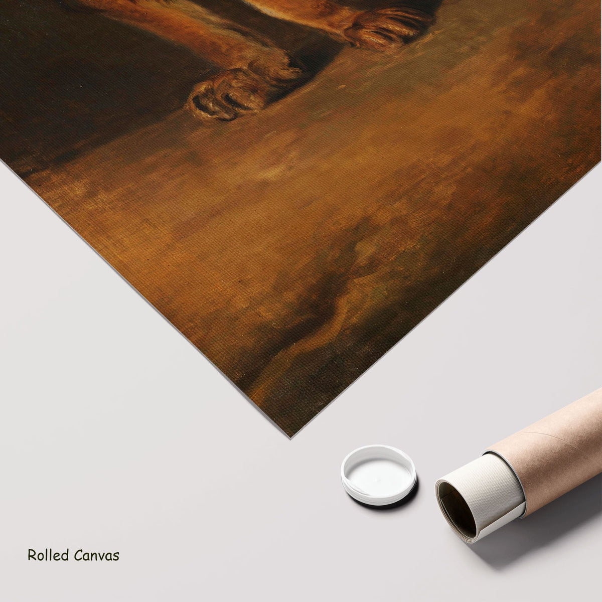 Pieter Gerardus van Os, A Lion from the Menagerie — rolled canvas 6