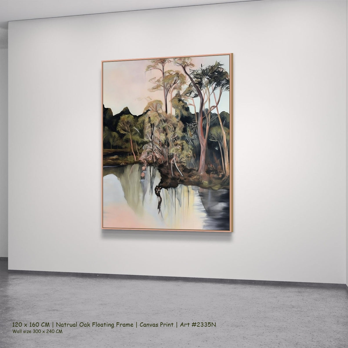 Summer Jiang, Murray River — 120x160 natural oak floating frame 2