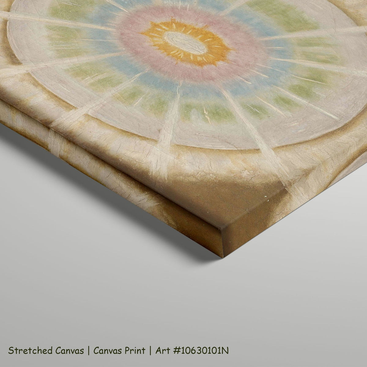 Het oorzakelijke lichaam van den adept by Theo van Doesburg as a large stretched gold and brown Symbolist canvas print