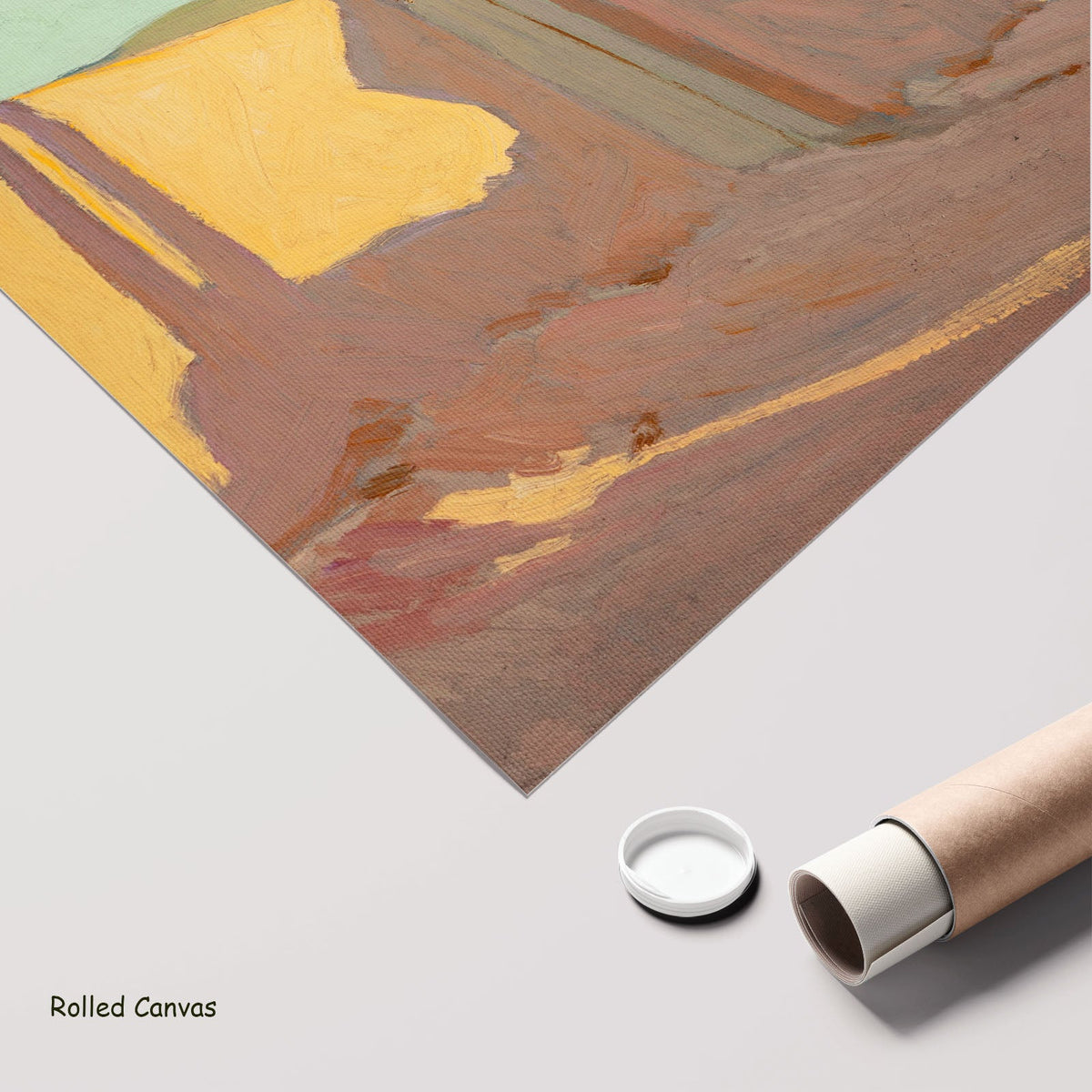 Shadow Street by Victor Higgins as a large rolled gold and grey Landscape canvas print