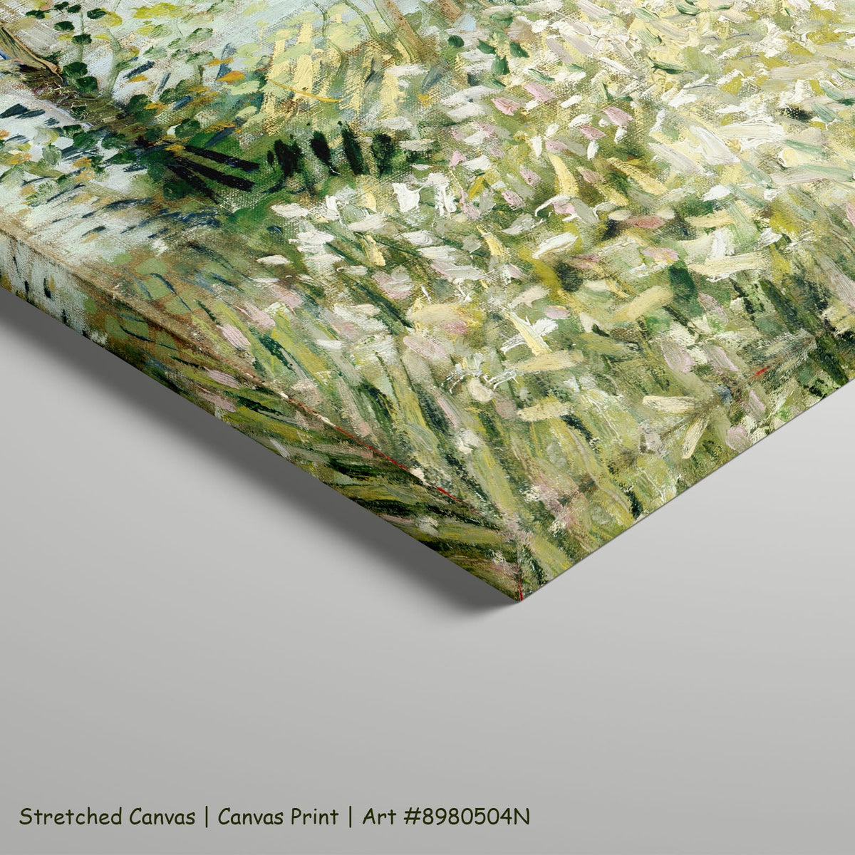 Banks of the Seine with Pont by Vincent van Gogh as a large stretched green and white Impressionist canvas print