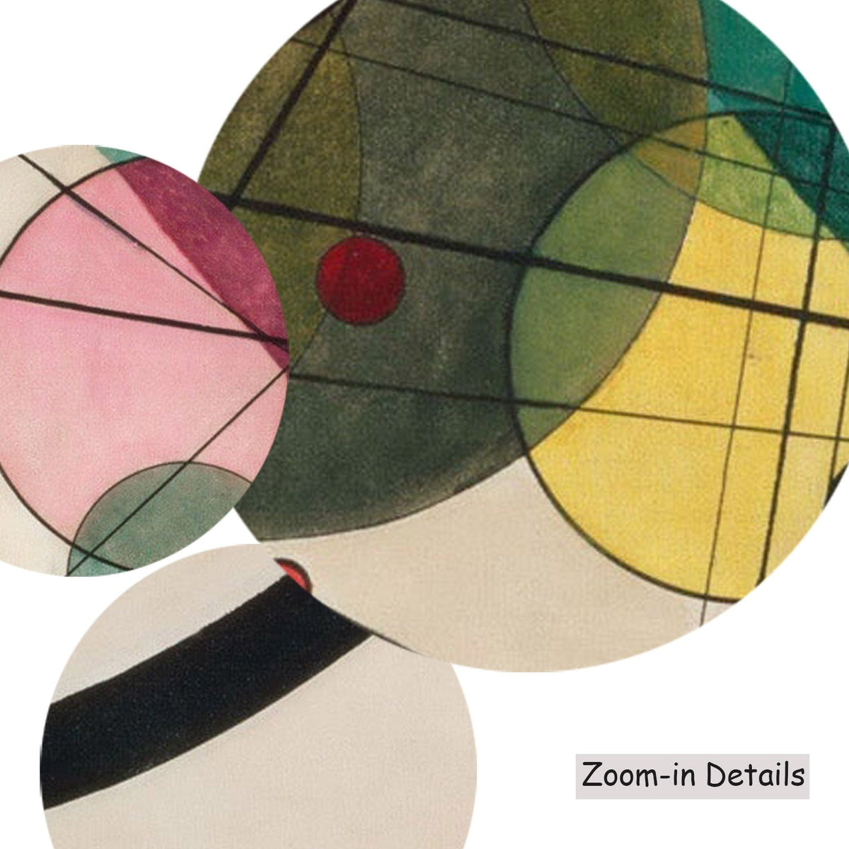Wassily Kandinsky, Circles in a Circle — 1600x1600 detail