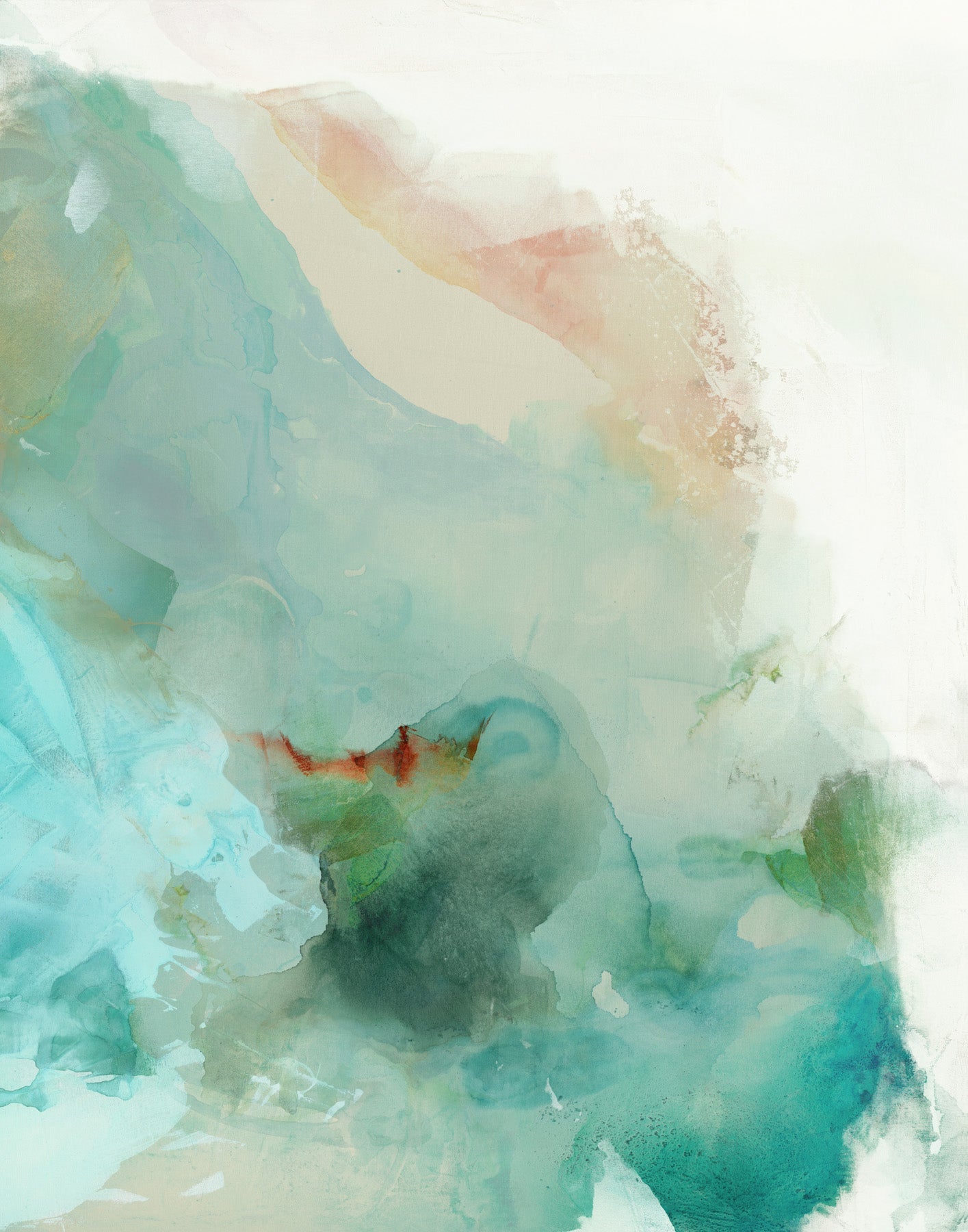 Mystic Blue Abstract canvas wall art (view 3)