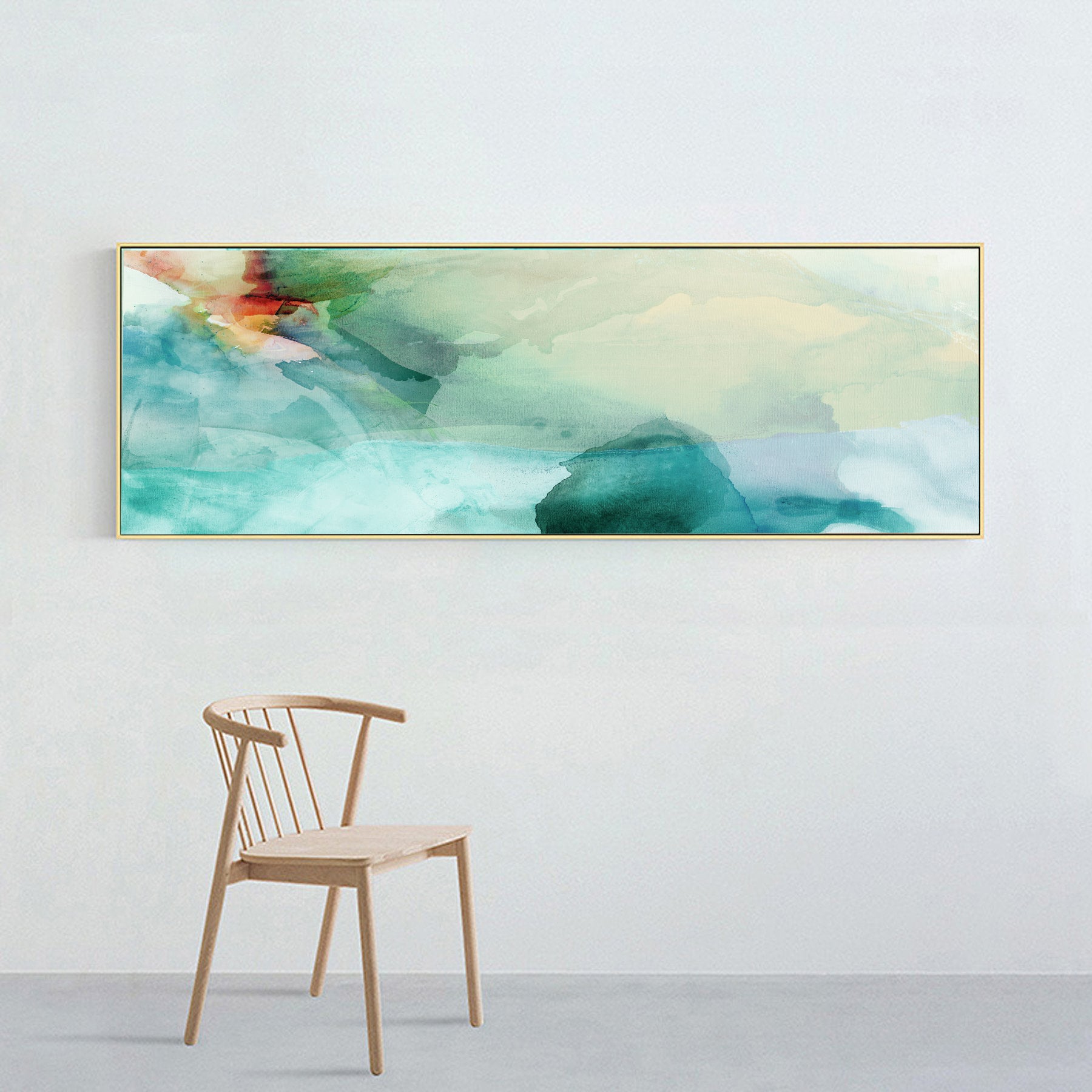Mystic Blue Abstract canvas wall art (view 5)