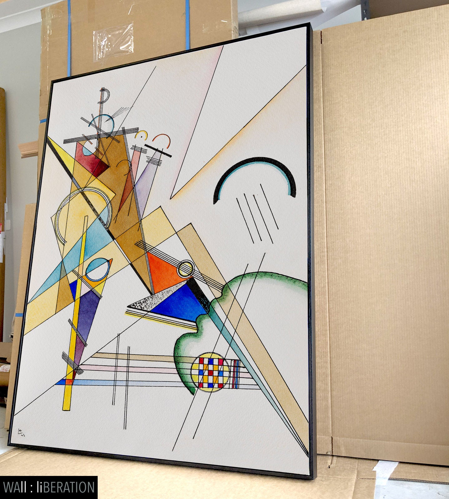 Gewebe canvas — close-up detail of the framed canvas print