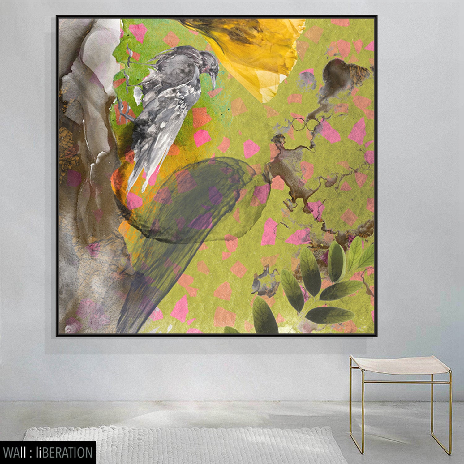 The Material World I canvas — close-up of brushwork texture and surface