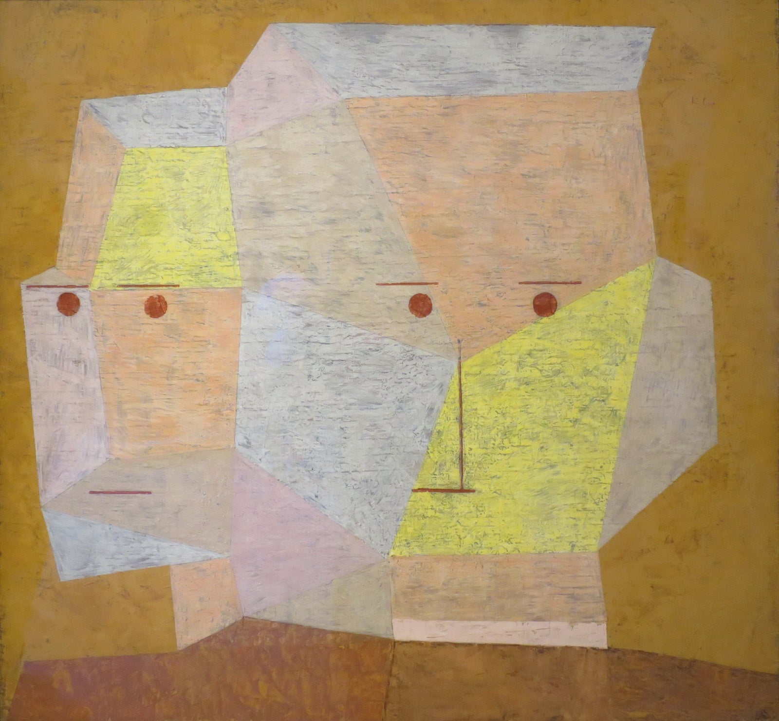 Two Heads — Abstract canvas wall art by Paul Klee