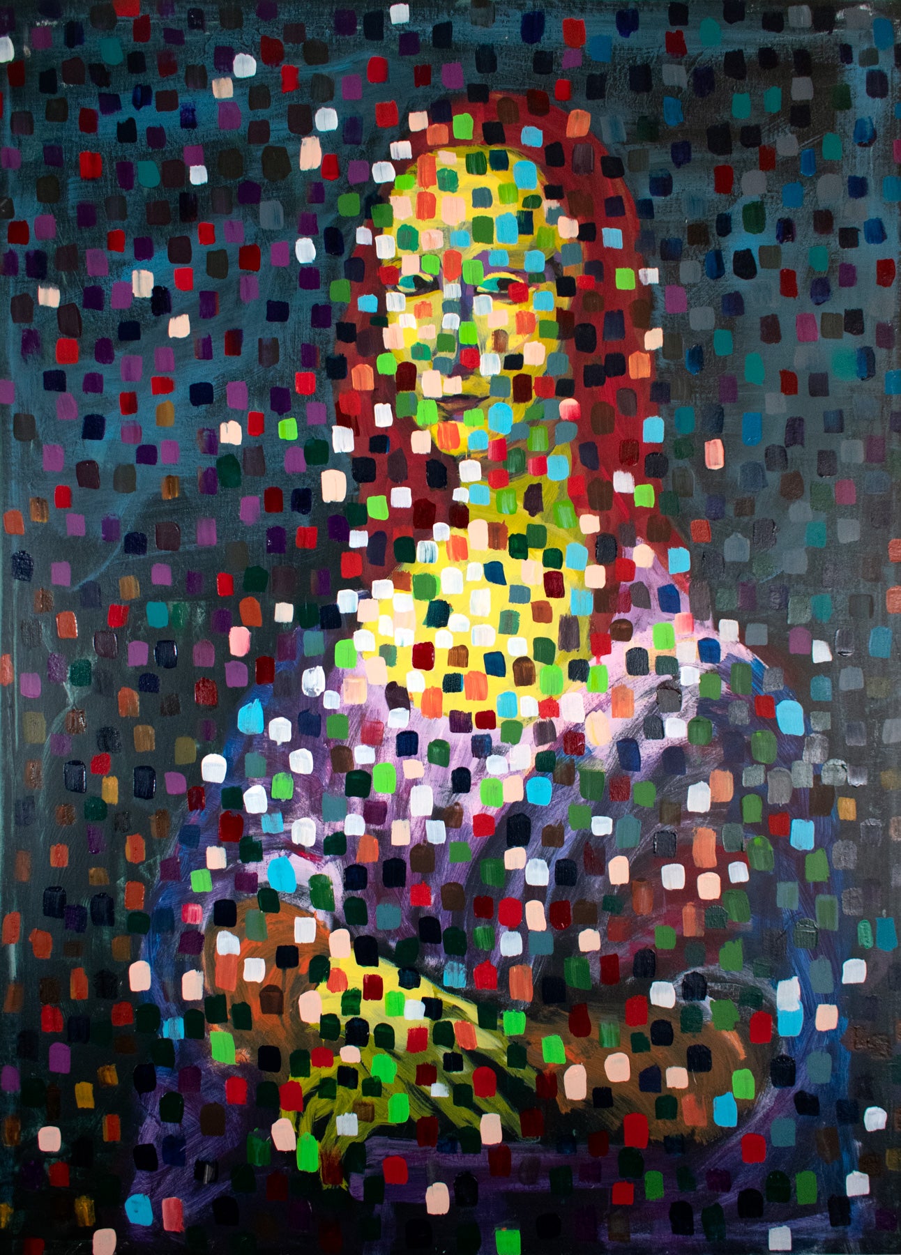 Modern Mona Lisa — Extra Large Abstract Portrait canvas wall art