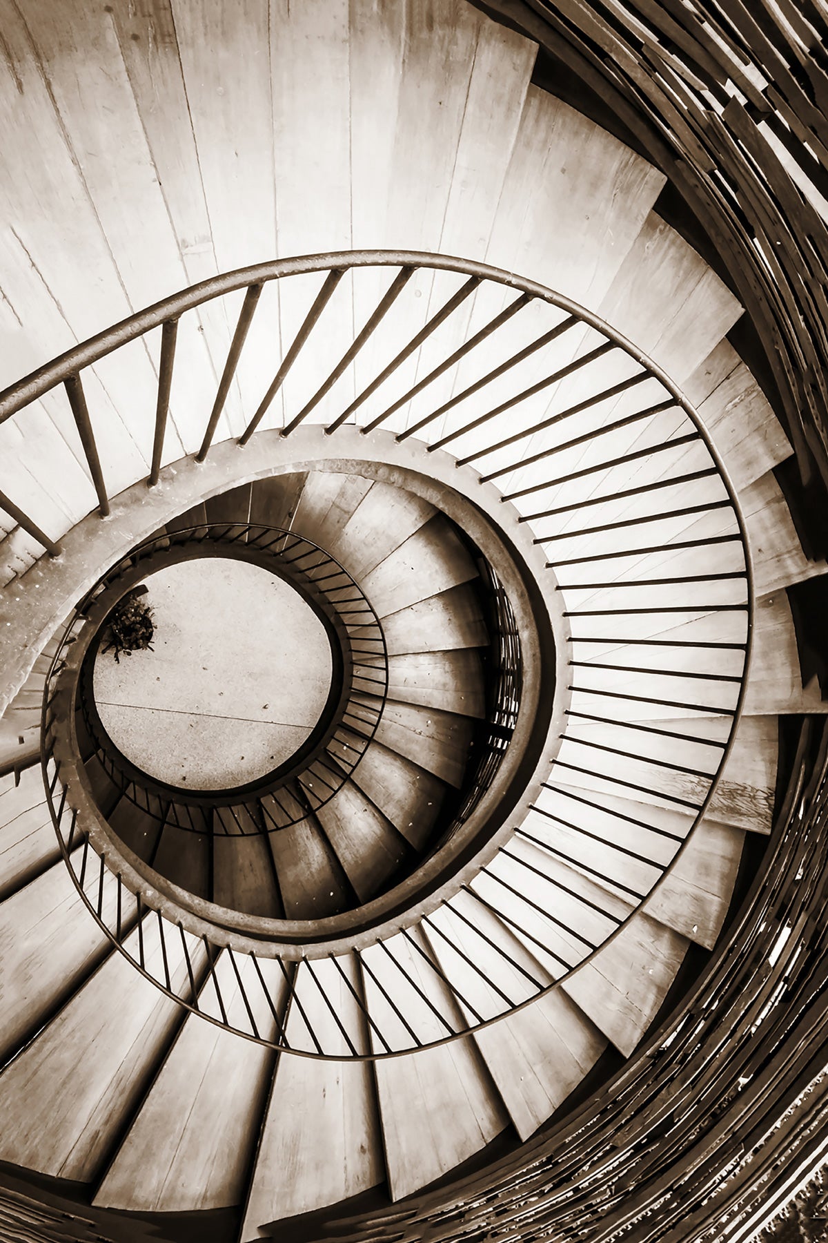 Spiral Stairs — Black & White Architecture Photography canvas wall art