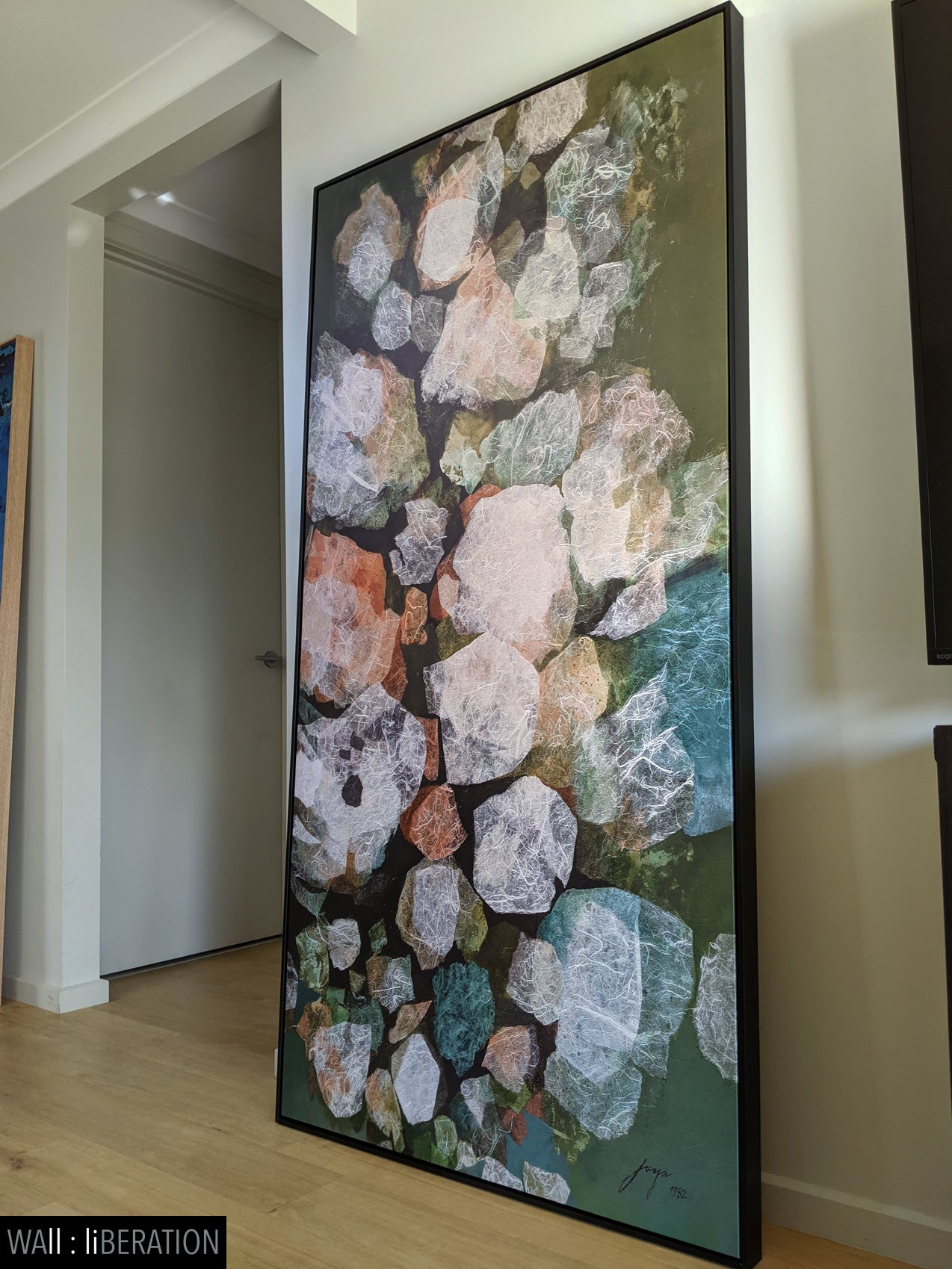 Green Stone Contemporary canvas wall art (view 3)