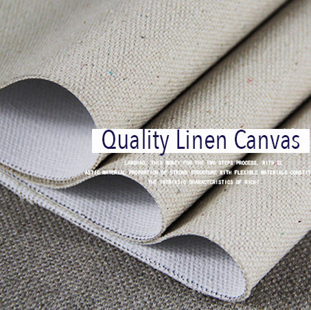 White oak floating frame canvas print detail — solid oak, 5.5 cm depth